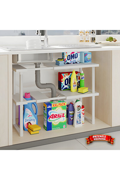 ozbience Çift Katlı Modüler Çok Amaçlı Genişletilebilir Dolap İçi Raf