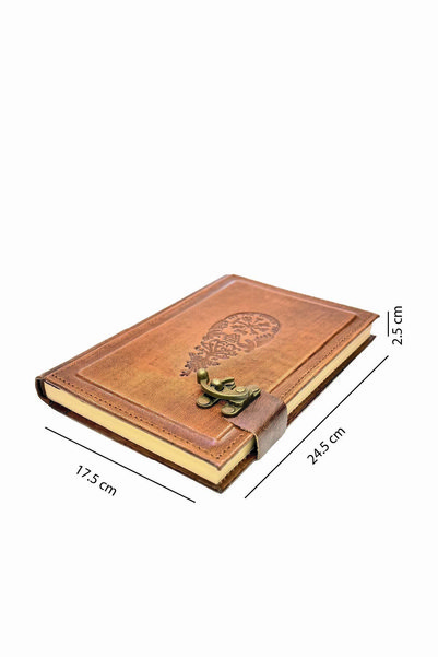 OZ CRAFT NOTE Hakiki Deri El Yapımı Defter - VİKİNG PUSULASI