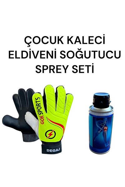 Allians Çocuklar İçin Kaleci Eldiveni ve Futbol Soğutucu Sprey Seti