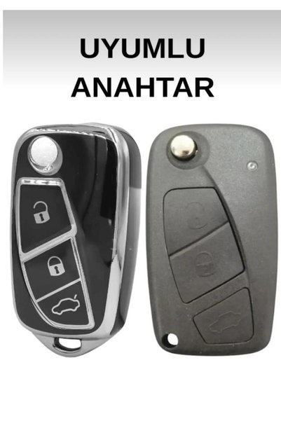ÖZEN KEYS Fiat Peugeot Citroen Fiorino Linea Ducato Boxer Jumper Punto Black Silver Remote Case