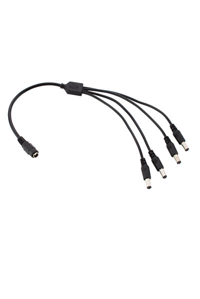 OEM Cablu alimentare splitter 1 la 4, 5.5x2.1 mm, PR-5584-BK, 40cm, CC/DC, pe...