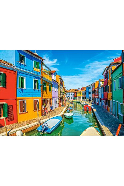 Castorland Puzzle 1000 piese - Burano Colors, Italy (Castorland-105250)