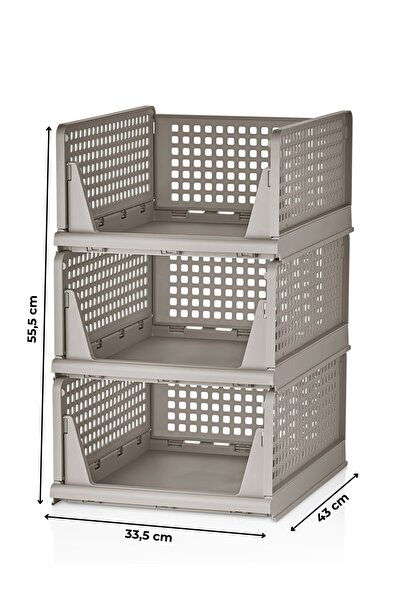 ozbience Modüler Kayar Raflı Dolap İçi Düzenleyici Seti, 3'lük, Pratik ve Şık...