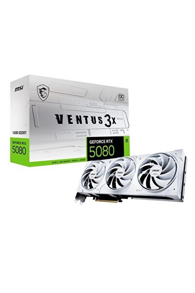 MSI 16GB RTX5080 VENTUS 3X - WHITE GDDR7 256bit HDMI-DP PCIE 5.0 BEYAZ