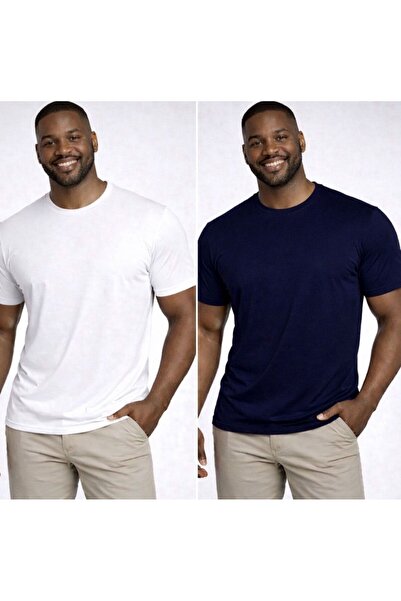 w white stars sports & wear 2 Pieces Crew Neck Relaxed Fit Oversized T-Shirt