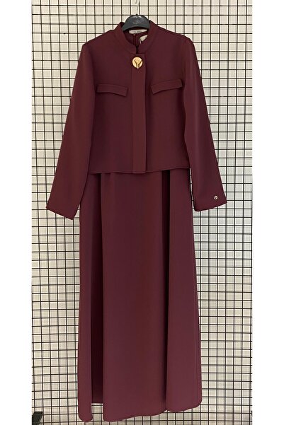 Armine طقم صيفي مكون من قطعتين: فستان طويل بدون أكمام مع إغلاق بزر واحد