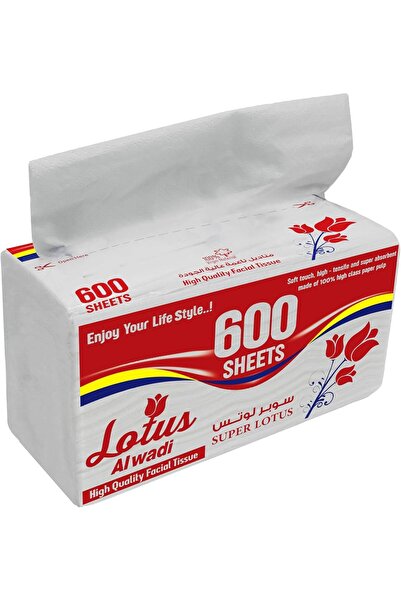 Lotus Alwadi 600 Sheets - Super 24 Facial Tissue Bundle