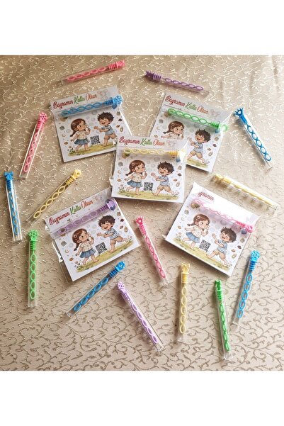 Bayram Hediyelik Çocuk Baloncuk Oyuncağı Kartlı Set 5'li – Bayram Dağıtmalık Çocuk Hediyesi