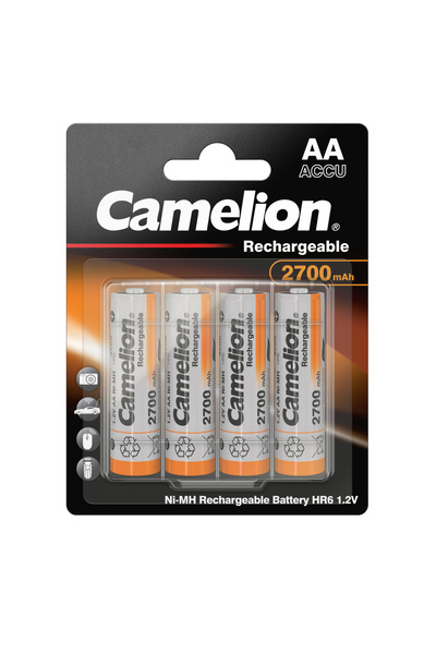 CAMELİON Set 4 Acumulatori AA Reincarcabili Ni-MH 2700mAh, Capacitate Ultra-Mare