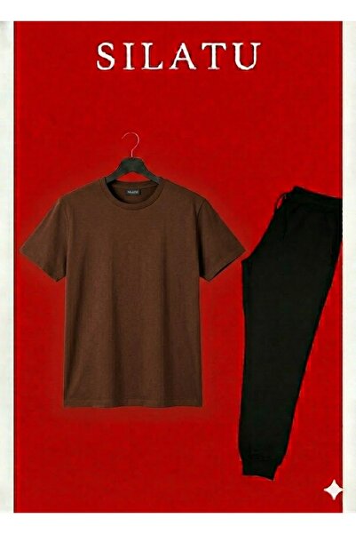 SILATU Plain T-Shirt Sweatpants Unprinted Set