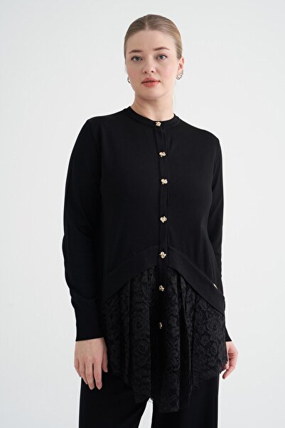 Niliwi 3127 ÖN ETEĞİ DANTELLİ HIRKA