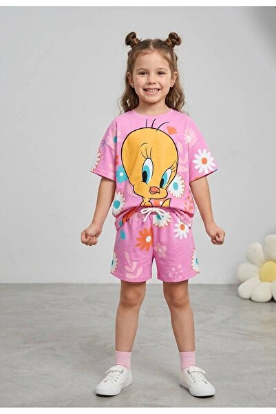ARBİ kids Set pantaloni scurți cu mânecă scurtă Tweety pentru fete