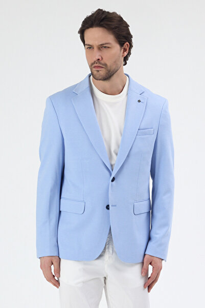 Frappoli Jachetă blazer pentru bărbați Jasto, albastru gheață, din țesătură c...