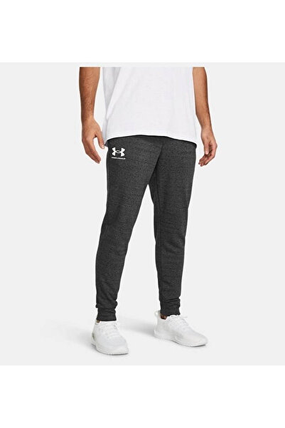 Under Armour Ua Rival Terry Jogger Μαύρο - Λευκό Ανδρικό Παντελόνι Φόρμας 138...