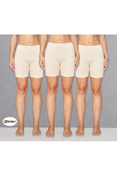 SADEN Three-pack of women's combed Cotton shorts, 95% Cotton and 5% Lycra, Sh...