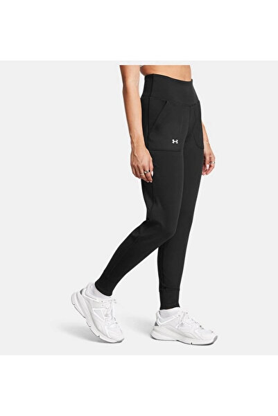 Under Armour بنطلون رياضي نسائي أسود من موشن 1375077-002