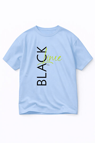 VODEXA Tricou oversize BLACK LIME Imprimat 100% bumbac Croială confortabilă