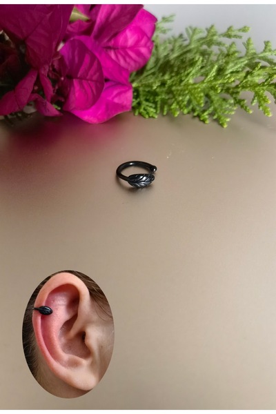 Bylin ثقب ضغط حلقة سوداء من النحاس المشعر / غطاء للأذنين / أوربيتال / هيليكس ...