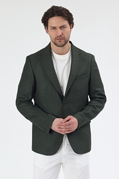 Frappoli Jachetă sport pentru bărbați, verde, cu guler mono, Diagonel cu mode...