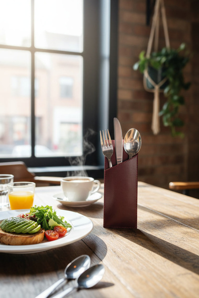 ankara menü piele naturală Suport pentru tacâmuri – Organizator de masă pentr...