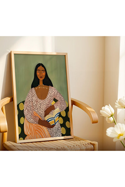 woodhomeworks One Piece Living Room Office Decor Painting Book-Loving Girl Vrynt