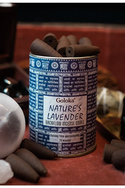 Namaruna Conuri de tămâie cu flux inversat și lavandă - Goloka Nature's Lavender