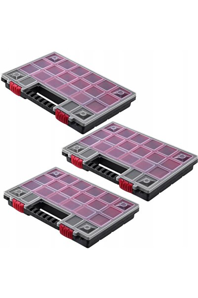 KADAX Organizator de atelier cu 18 sertare, set de 3 cutii de garaj