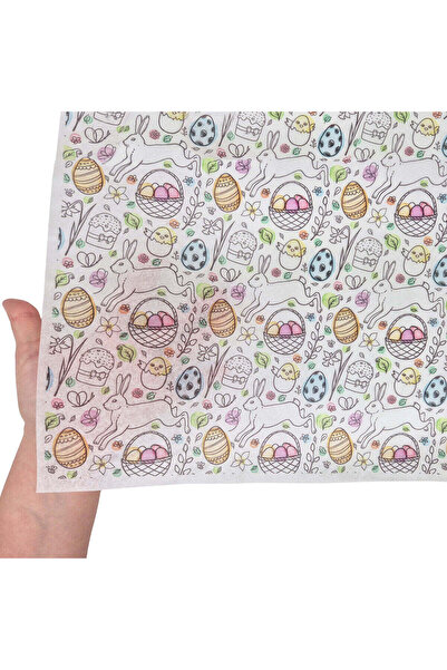 Papette Set 200 buc Hârtie de mătase model Paște Bunny Celebration 17g – form...