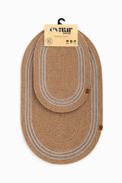 Hasır Klozet Takımı 2'li Oval GRİ_1