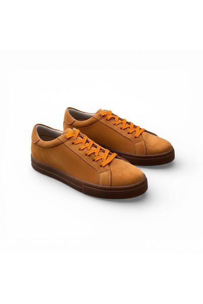 PATRON SHOES جلد سويدي حذاء نسائي برباط حذاء رياضي