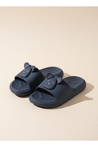 Xilway Lacivert Erkek/Kız Çocuk Kaydırmaz Taban Hayvan Figürlü Günlük Rahat Y...