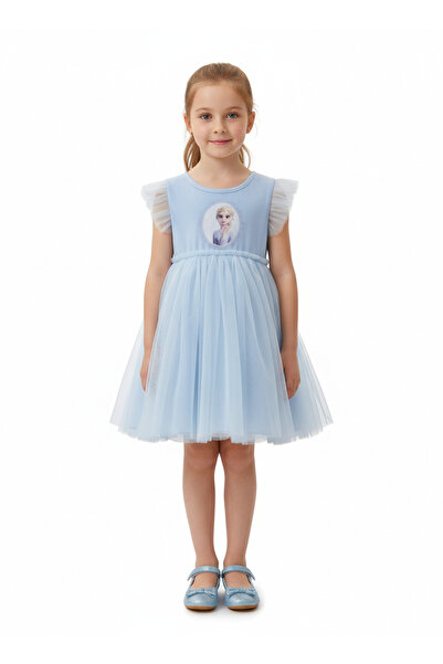 Bidani فستان أزرق مستوحى من فيلم فروزن، مقاسات من سنة إلى 8 سنوات
