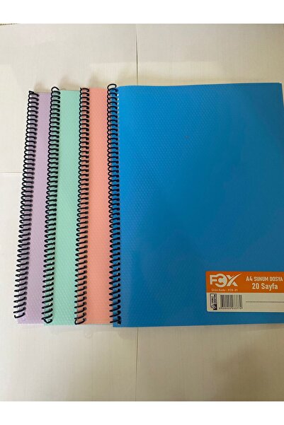 ŞİMŞEK KIRTASİYE BİJUTERİ ملف عرض حلزوني مقاس A4، 20 صفحة (قطعة واحدة)