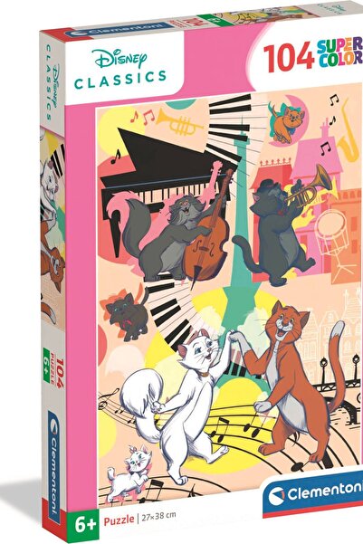 CLEMENTONI Παζλ 104 κομμάτια - Μαγικό Φως - Αριστόγατες: Οικογενειακή Φωτογρα...