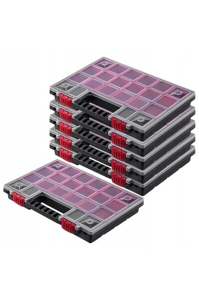 KADAX Organizator de atelier cu 18 sertare, set de 6 cutii de garaj