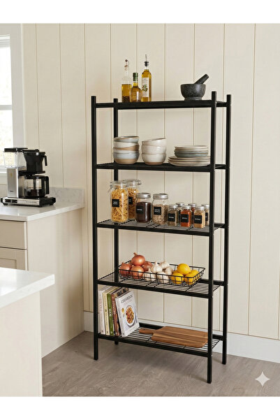 Minimal Home 5 Katlı Metal Mutfak Organizeri/ Kahve standı