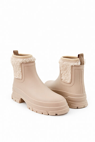 the corleone Kremrengi Mat Su Geçirmez Kalın Tabanlı İçi Scuba Astarlı Kadın ...