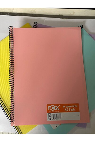 ŞİMŞEK KIRTASİYE BİJUTERİ ملف عرض حلزوني مقاس A4، 40 صفحة (قطعة واحدة)