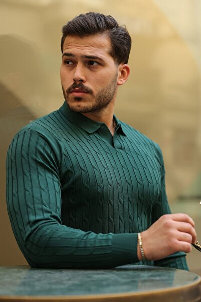 Hiccup JANES pleteni džemper sa polo ovratnikom