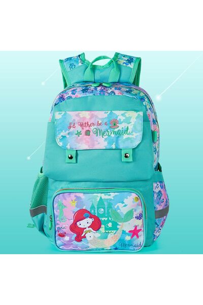 GOG حقيبة ظهر مدرسية للبنات بتصميم حورية البحر، حقيبة مدرسية خفيف للأطفال، حق...