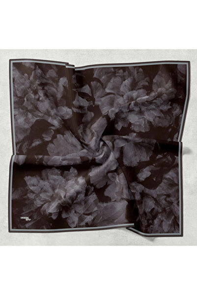 Bonjela Soft Scarf D2 Floral Pattern Powder Brown