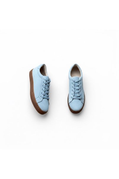 PATRON SHOES جلد سويدي حذاء نسائي برباط حذاء رياضي