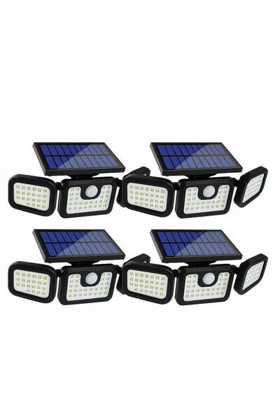 unbranded Set of 4 x TRIPLE PROJECTOR with Solar Charging Motion Sensor Wall ...