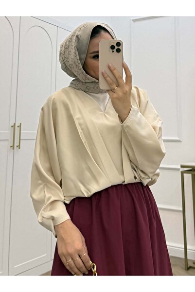 bezenstore BOMBER SATEN BLUZ