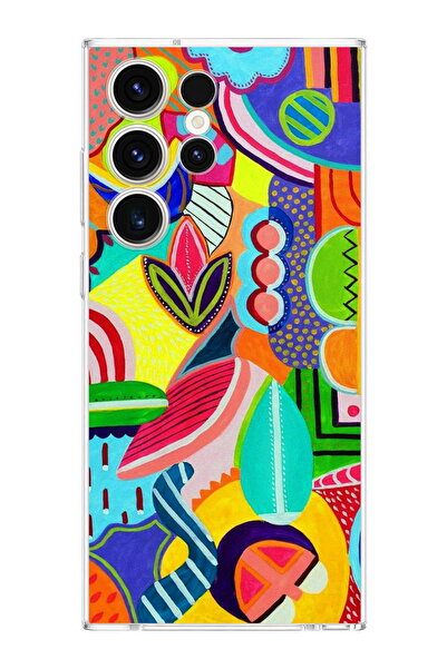 PrintiFy 1mm Slim Fit Retro Colors 6 Printed Transparent Case Compatible with...