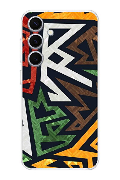 PrintiFy حافظة سيليكون شفافة متوافقة مع كاميرا سامسونج S26 بتصميم جرافيتي تجريدي