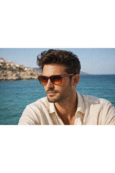Révano Premium Retro Half-Rim Sunglasses for Men | UV Protection | Lightweigh...