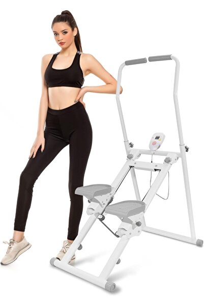 Verci Home Vertical Stair Stepper Folding LCD Adjustable Resistance Non-Slip ...