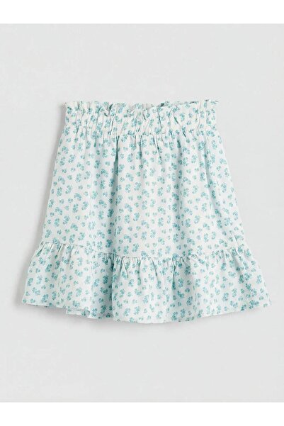 LC Waikiki Girls' Floral Skirt with Elastic Waistband (S6)