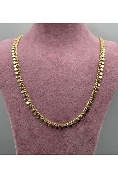 Tuğkay aksesuar paslanmaz vip pullu kolye